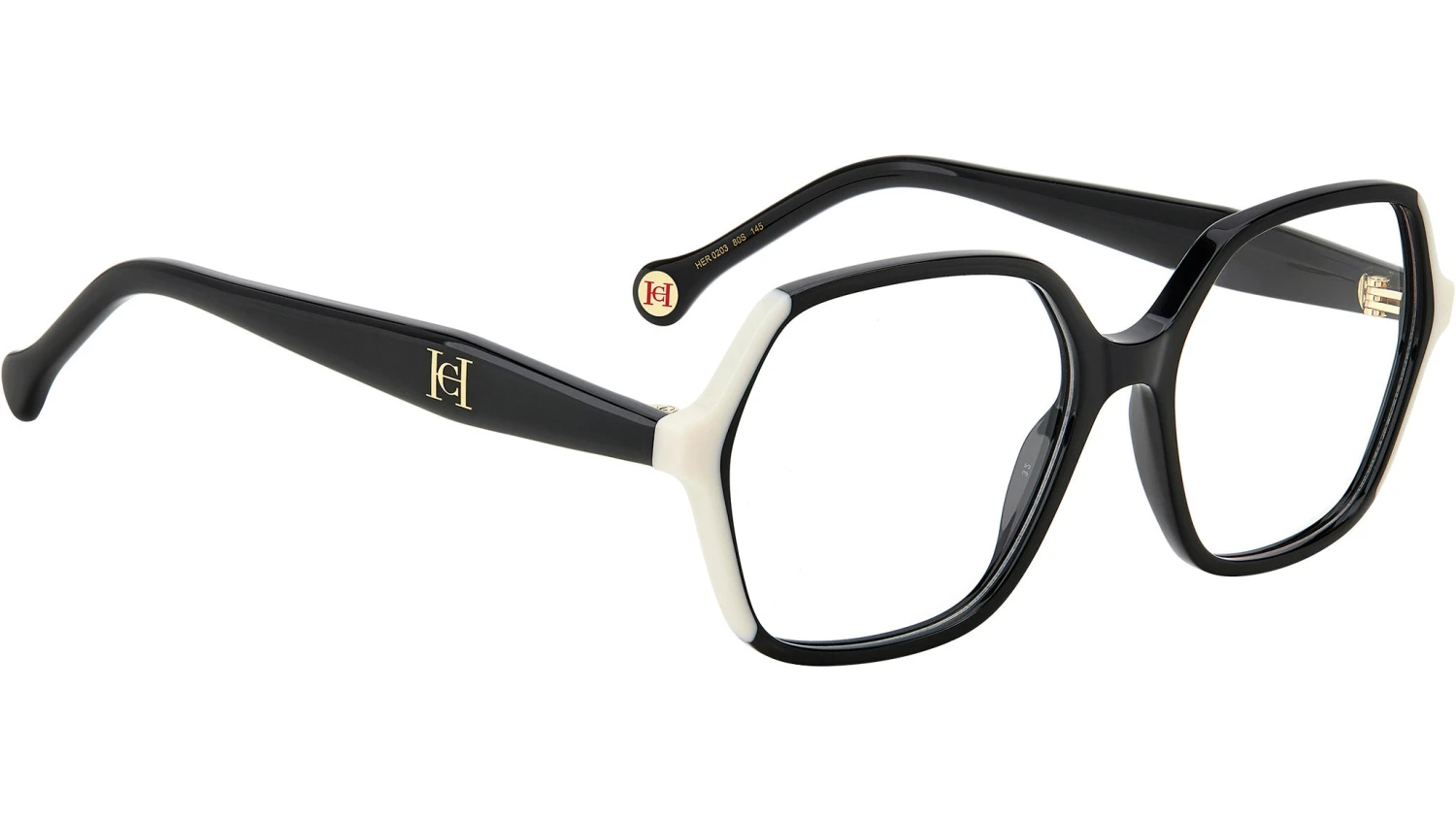 Carolina Herrera HER 0203 80S Black White 6 Carolina Herrera HER 0203 80S Black White - Image 4