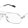 Cartier CT0410O 002 Shiny Silver 1 Cartier CT0410O 002 Shiny Silver -Luxe Eyewear Outlet 428d89af86d678e5070f152de32f17e3