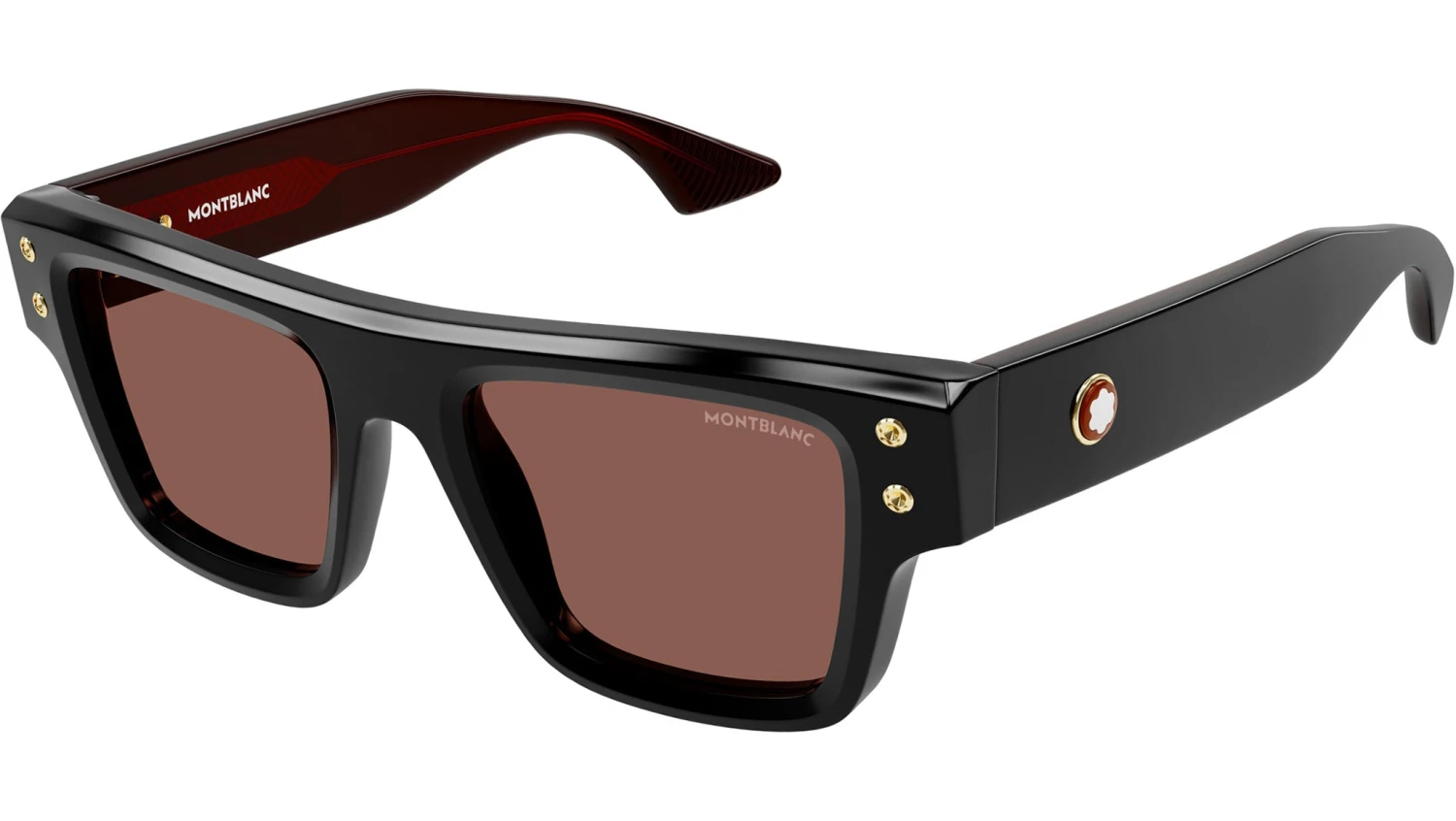 MONTBLANC MB0253S 008 Solid Black Brown 4 MONTBLANC MB0253S 008 Solid Black Brown - Image 2