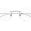 Cartier CT0494O 002 Shiny Silver -Luxe Eyewear Outlet 81b1204eba6c5d55c83f89729e052cec