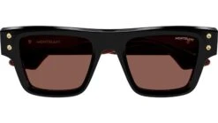 MONTBLANC MB0253S 008 Solid Black Brown