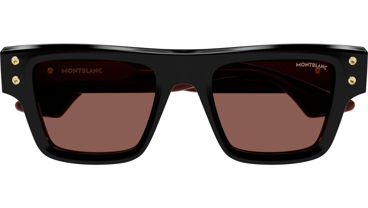 MONTBLANC MB0253S 008 Solid Black Brown 3 MONTBLANC MB0253S 008 Solid Black Brown