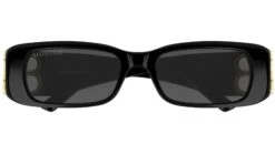 Balenciaga Dynasty Rectangle BB0096S 001 Shiny Black