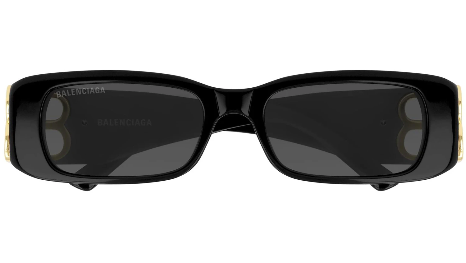 Balenciaga Dynasty Rectangle BB0096S 001 Shiny Black 3 Balenciaga Dynasty Rectangle BB0096S 001 Shiny Black
